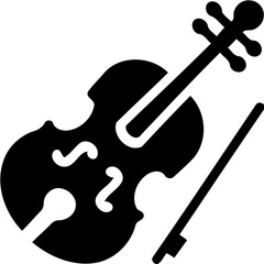 violin icon vector illustration © pixelpek