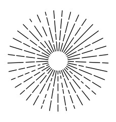 Minimal Sunburst, abstract Radial Line Emblem
Sunburst element,Starburst radial stripes