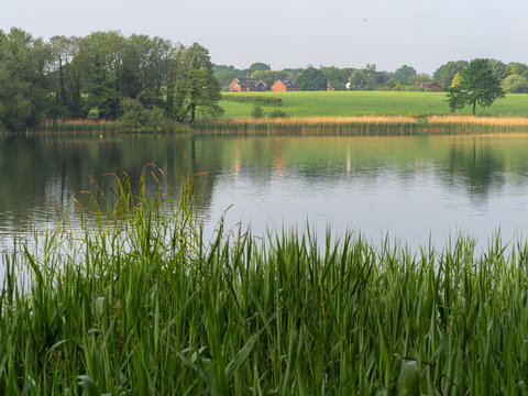 Pickmere lake on a beautiful quiet summers day. Pickmere, Knutsford, Cheshire, UK