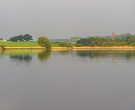 Pickmere lake on a beautiful quiet summers day. Pickmere, Knutsford, Cheshire, UK