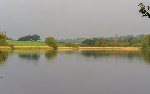 Pickmere lake on a beautiful quiet summers day. Pickmere, Knutsford, Cheshire, UK