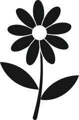  simple daisy flower icon pack silhouette vector  on white background 