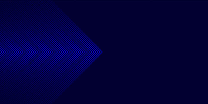 Blue arrows background. Abstract triangle gradient wallpaper. Repeated arrow stripes backdrop for flyer, banner, poster, presentation. Thin to thick linear game or sport texture. Vector masculine bg