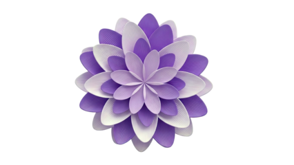 Layered Purple Flower Petals with Textured Lines
