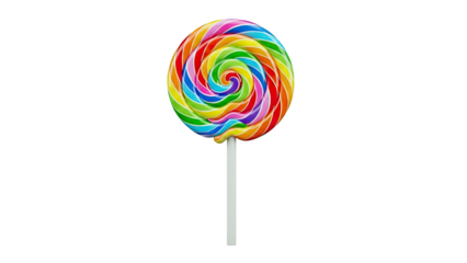Rainbow Swirl Lollipop