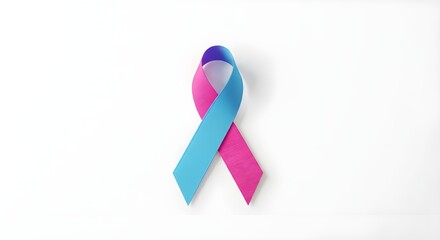 pink awareness ribbon, World Cancer Day, 4 February, purple ribbon banner