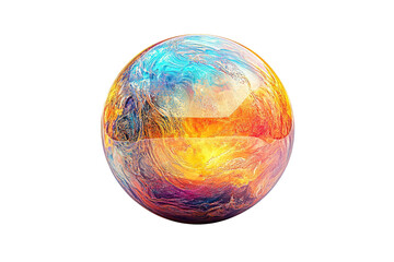 Orb containing swirling fire-like colors, set on black