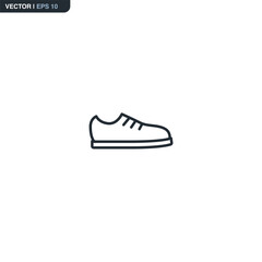 Shoes, linear style sign for mobile concept and web design