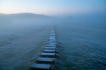 Obraz premium pier in fog