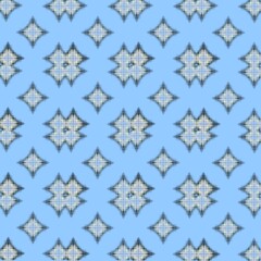 seamless pattern with blue flowers