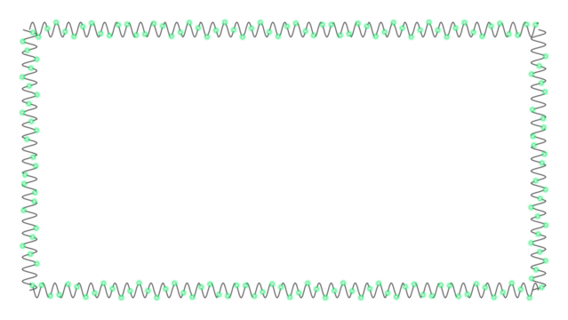 Square frame made of zigzag lines isolated on transparent background - Powered by Adobe