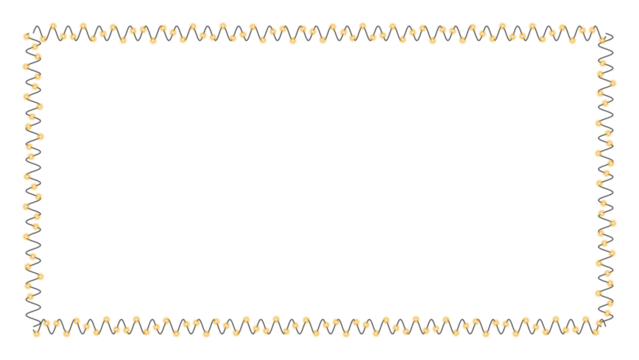 Square frame with zigzag pattern isolated on transparent background - Powered by Adobe