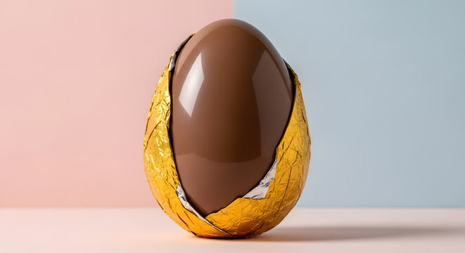 Modern minimalist wrapped Easter egg vertical