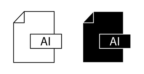 AI Document Processing File Line Icon