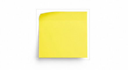yellow sticky note isolated