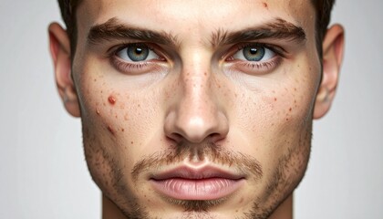 Portrait of a Young Man with Facial Hair.