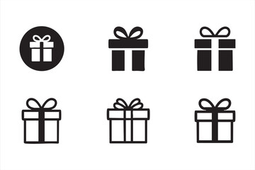 Present and Gift Box Icons for Rewards, Bonuses, and Loyalty Systems