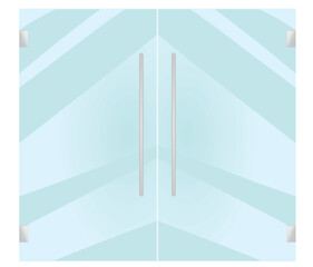 Fototapeta premium Glass door isolated. vector illustration