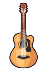 Obraz premium acoustic guitar isolated on white