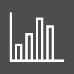 Obraz premium Bar Chart Icon in dark Outline