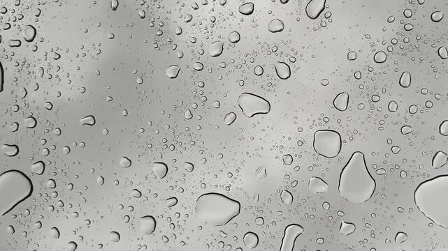 Rain Drops on Window Glass with Ambient Relaxing Sound