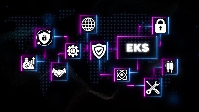 E K S Cloud Security Network Connection Global Cybersecurity Concept