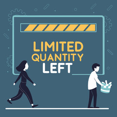Naklejka premium Limited Quantity Offer with Decreasing Stock Bar Animation for Scarcity