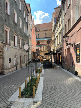 Klodzko, Poland, September 3, 2025: Old Town near the market square in Klodzko, Poland