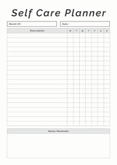 Self-Care Planner