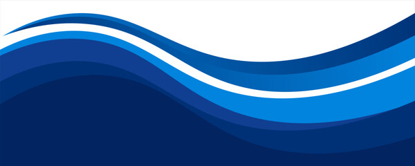 Abstract blue wavy style on a transparent blank banner background for business decoration, banners and cover design