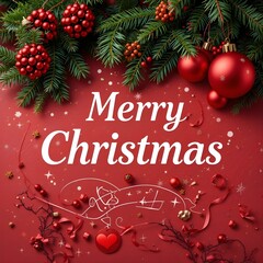 메리 크리스마스 홀리데이 어드벤트 기념 컨셉 인사말 카드와 텍스트