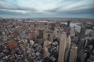 Fototapeta premium aerial view of manhattan