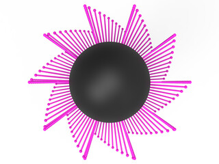 black and pink png comb