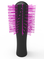 black and pink png comb