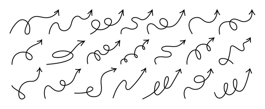 Set of line bounce jump arrows vector illustration