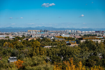 The suburban scenery of Beijing, the capital of China in autumn