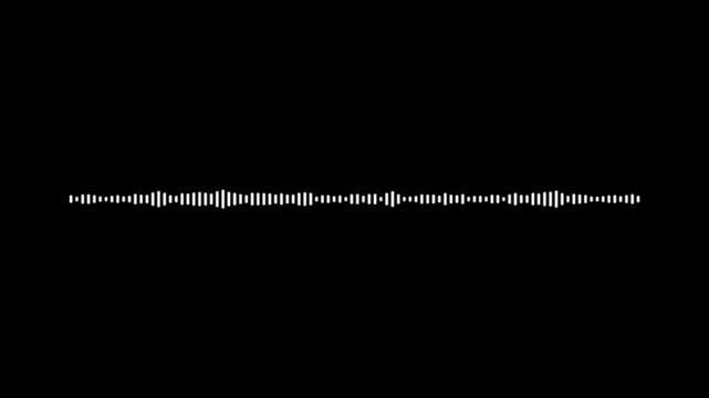Sound waves loop animation, modern audio spectrum sound wave animation, white audio frequency waveform animation, with rhythmic beats and dynamic frequency lines on black background. 4k video