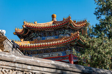 The pavilion in the Old Summer Palace, a royal garden of the Qing Dynasty in China
