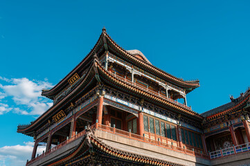 The pavilion in the Old Summer Palace, a royal garden of the Qing Dynasty in China