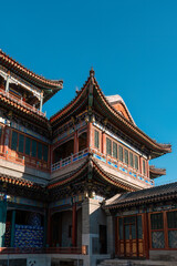 Fototapeta premium The pavilion in the Old Summer Palace, a royal garden of the Qing Dynasty in China