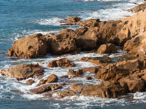 Italia, Toscana, Livorno, il mare  e la  costa a Calafuria.