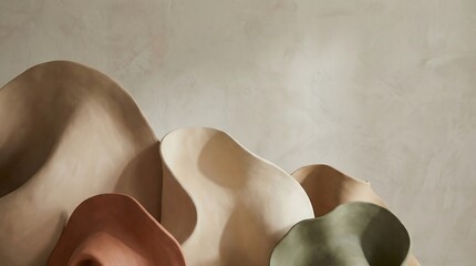 Abstract Organic Shapes Neutral Earth Tones Smooth Texture Textured Background