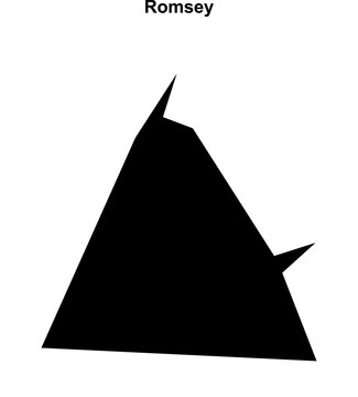 Romsey (England) blank outline map