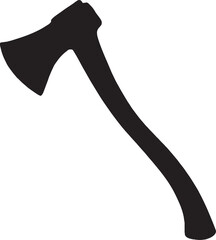 Silhouette of an axe, symbolizing tools, carpentry, and lumberjack work