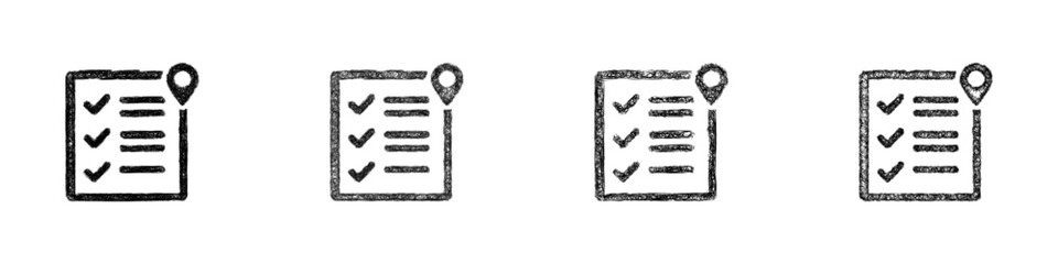 Sketch itinerary icon design set