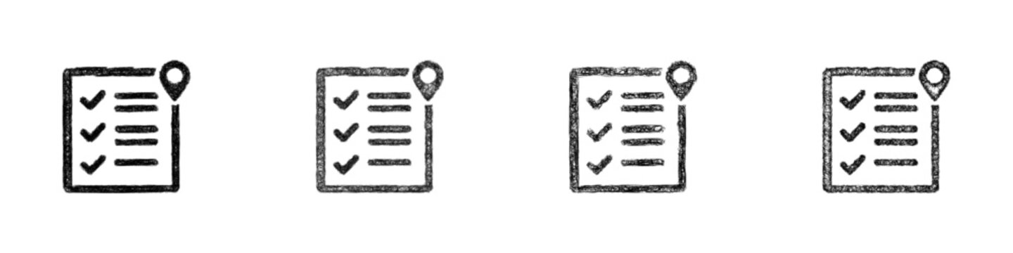 Sketch itinerary icon design set