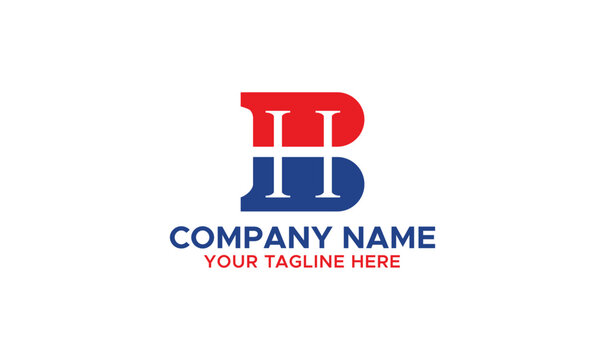Letter BH logo design, Template, Logo design