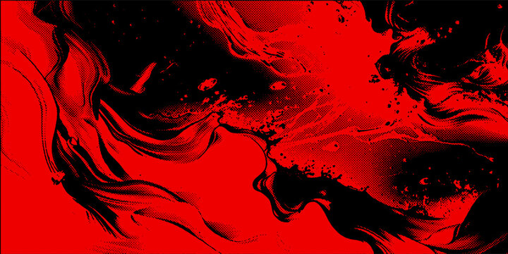 Black and red grunge texture. Scary red black scary background
