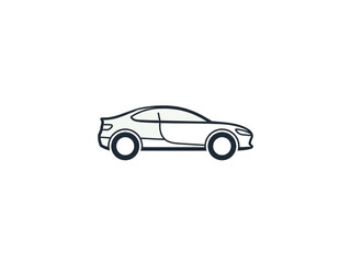 Modern car icon for automotive and transportation design