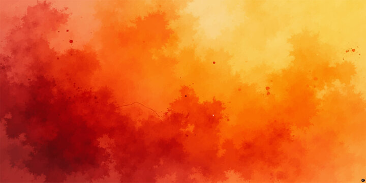 Abstract vector Fiery Hues and vibrant display of abstract watercolor gradients and textures with transitions of warm tones, evoking the essence of a burning inferno.